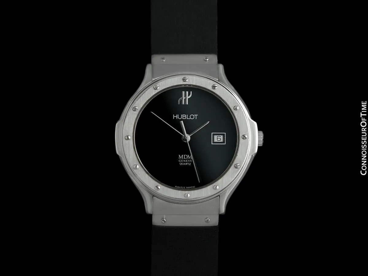 Hublot MDM Mens Midsize Watch with Date - Stainless Steel