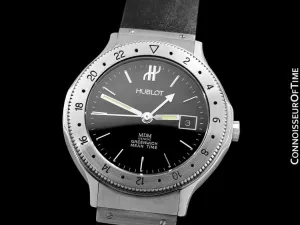 Hublot MDM Midsize Mens Automatic GMT Watch - Stainless Steel