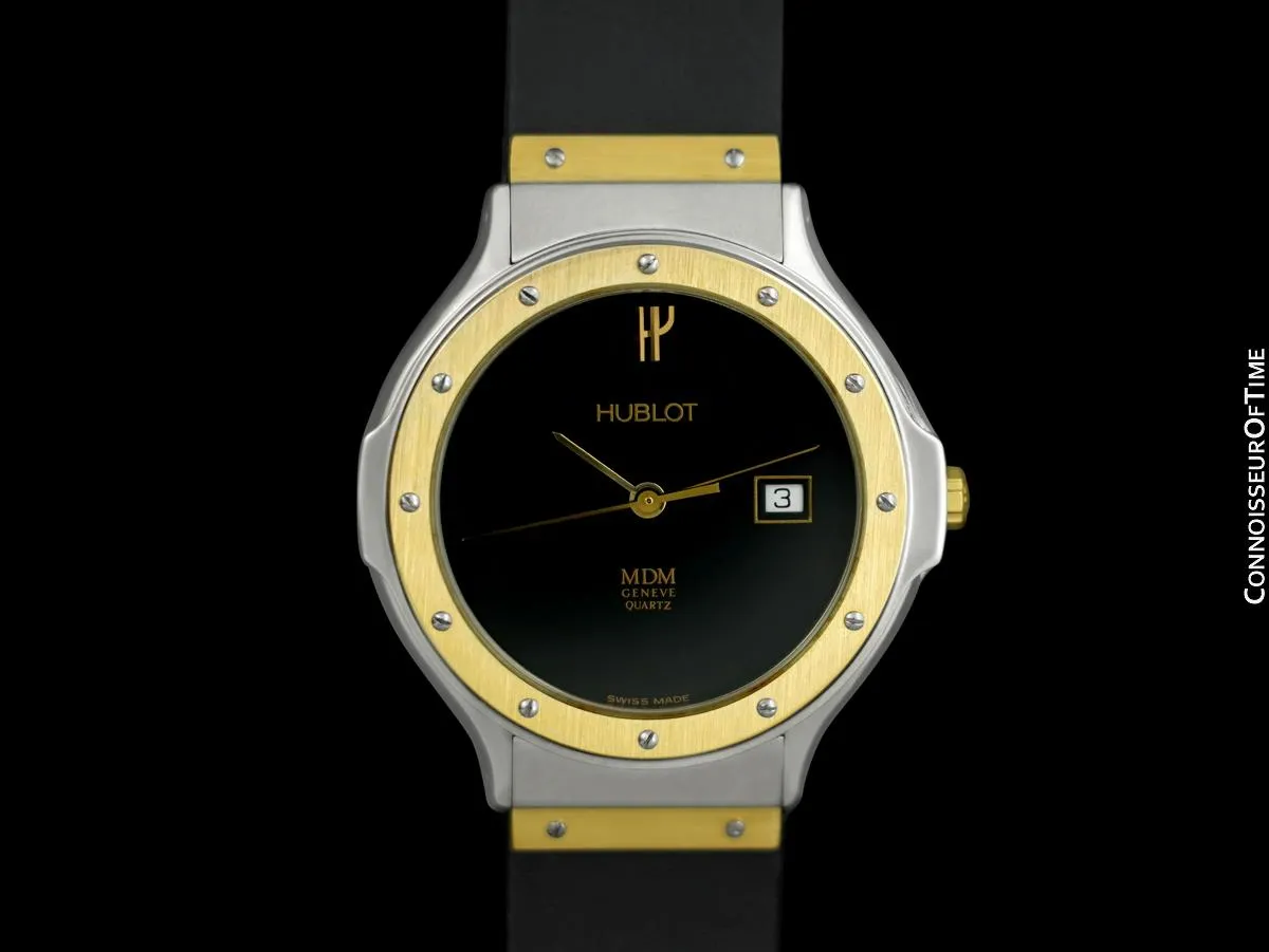 Hublot MDM Two-Tone Midsize Mens Watch - Stainless Steel & 18K Gold