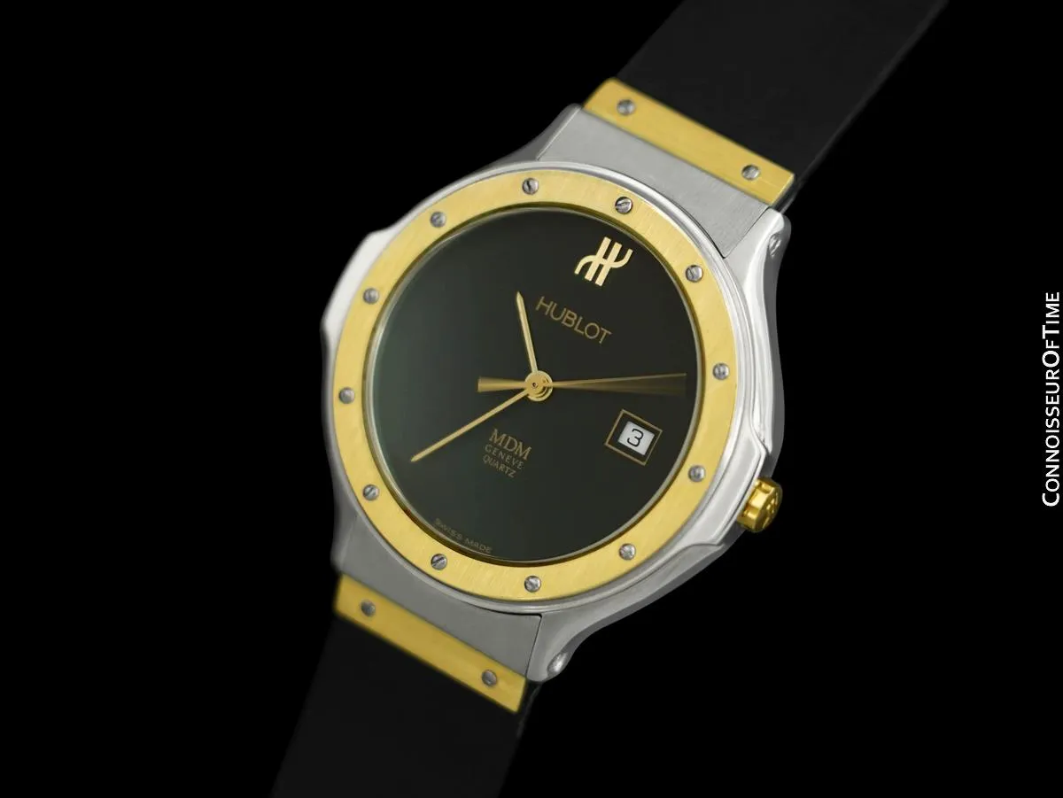Hublot MDM Two-Tone Midsize Mens Watch - Stainless Steel & 18K Gold