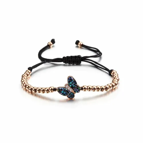Hypoallergenic Butterfly Bracelet - Non-Toxic Stainless Steel & Gold Plated