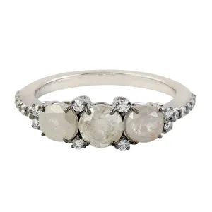 Ice Diamond Beautiful Ring jewelry In 18k White Gold Handmade Jewelry