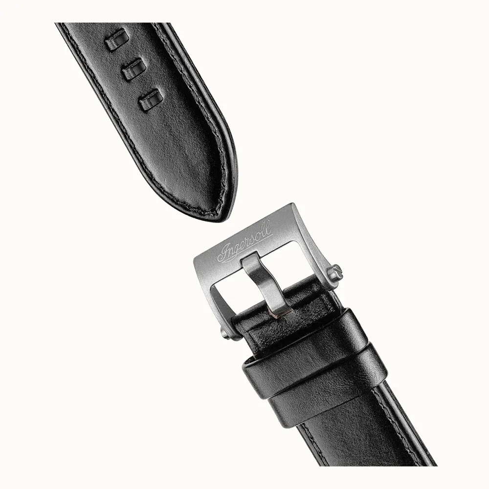 Ingersoll The Motion Automatic Black Leather Watch