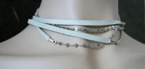 Judith Poe: (W) Natural Leather with Labradorite Wrap