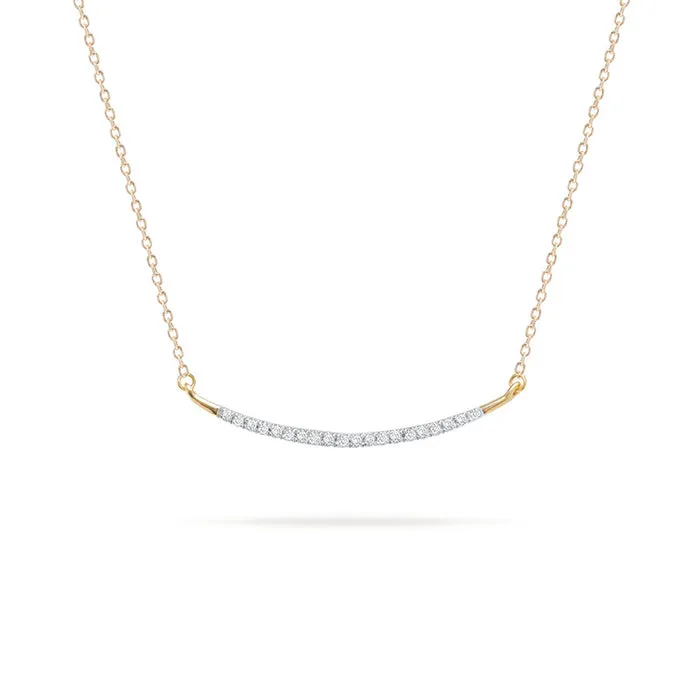 Large Pavé Curve Necklace