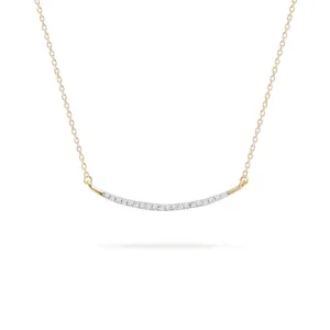 Large Pavé Curve Necklace