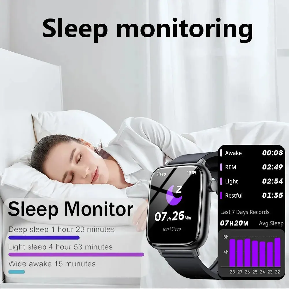 LAXASFIT New Smart Watch Bluetooth Call Health Monitoring 100  Sports Mode IP68 Waterproof Smart Watch Men Women Holiday Gift