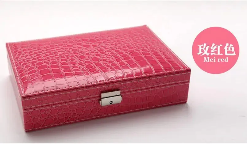 Leather Jewelry Box with Mirror