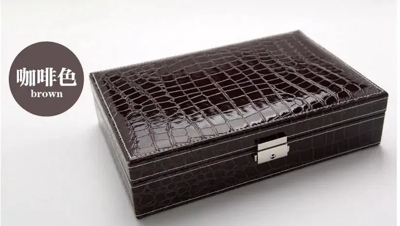 Leather Jewelry Box with Mirror