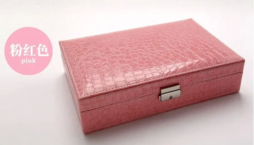 Leather Jewelry Box with Mirror