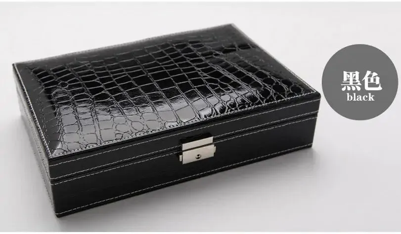 Leather Jewelry Box with Mirror