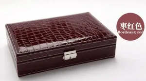 Leather Jewelry Box with Mirror