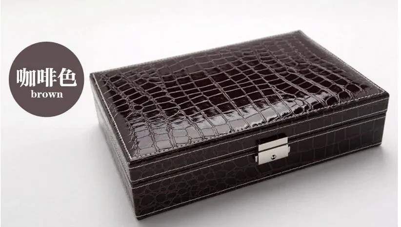 Leather Jewelry Box with Mirror