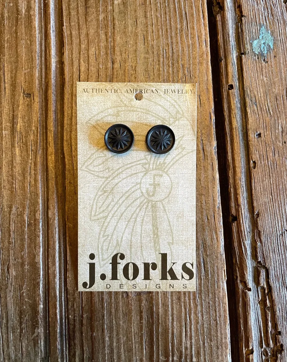 Leather Stud Earrings