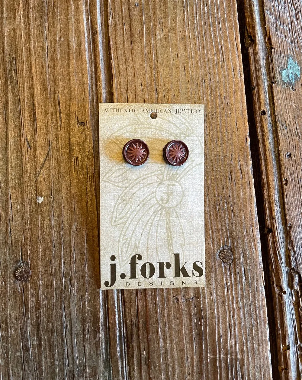 Leather Stud Earrings