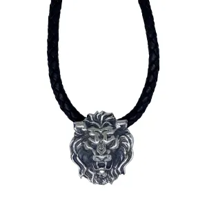 Leo on Leather Necklace