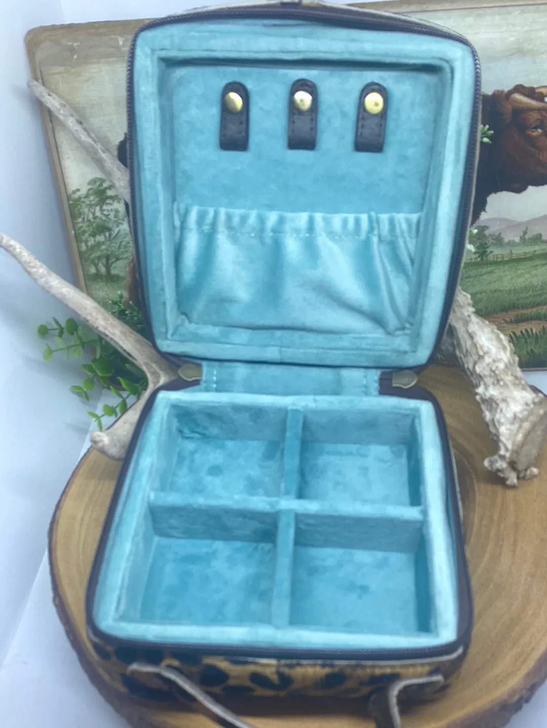 Leopard Cowhide Jewelry Box