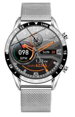 LIGE Men Smart Watch Sports Fitness Tracker Bluetooth Calls Voice Chat Heart Rate Monitor for iPhone iOS Android