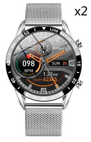 LIGE Men Smart Watch Sports Fitness Tracker Bluetooth Calls Voice Chat Heart Rate Monitor for iPhone iOS Android