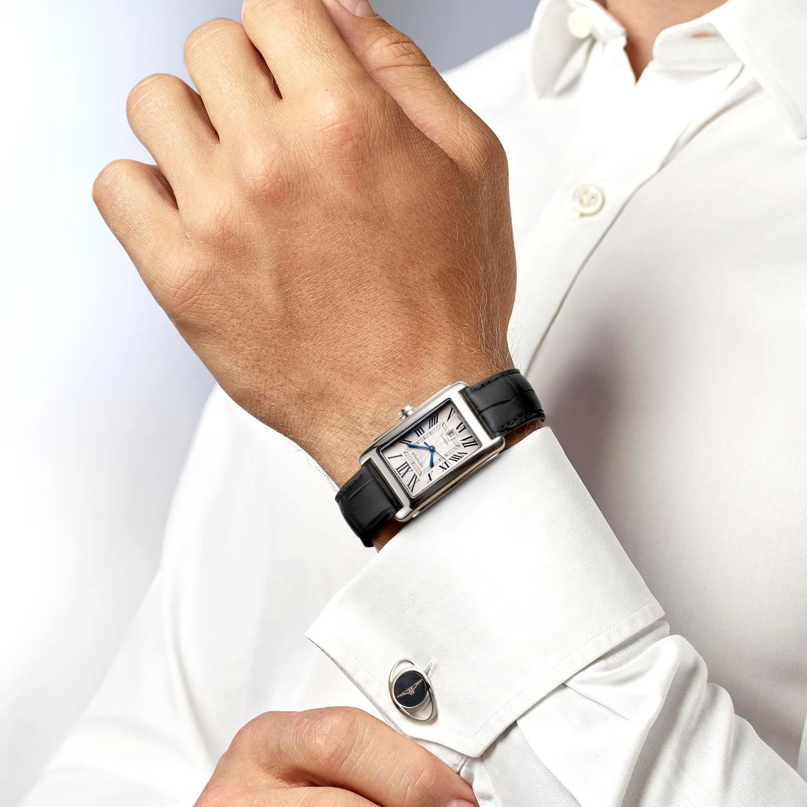 Longines DolceVita Collection 27mm Gent's Watch on Black Leather Strap
