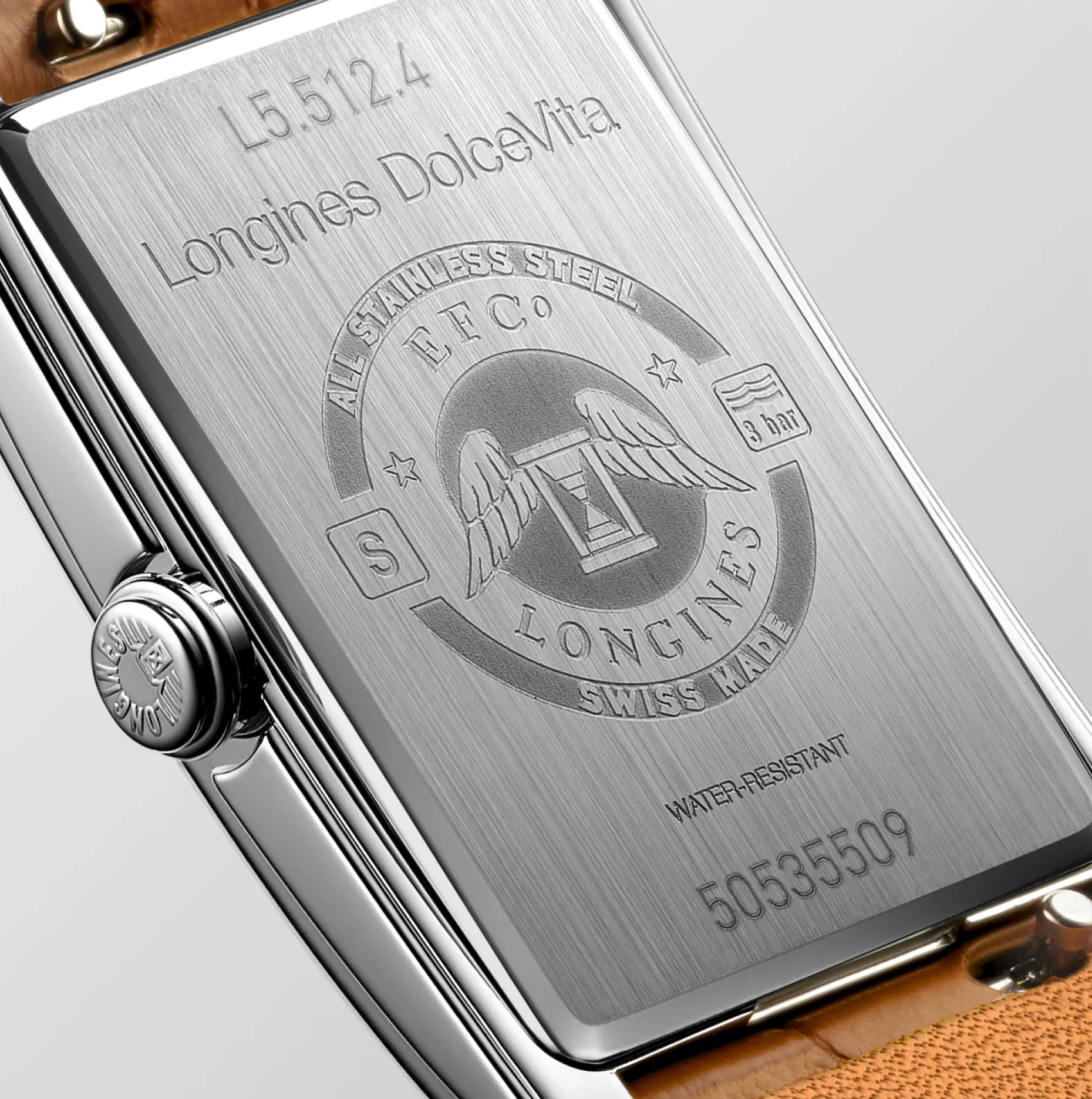 Longines DolceVita Watch with Beige Leather Strap