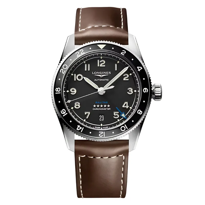 Longines Spirit Zulu Time Black GMT 39mm - L3.802.4.53.2