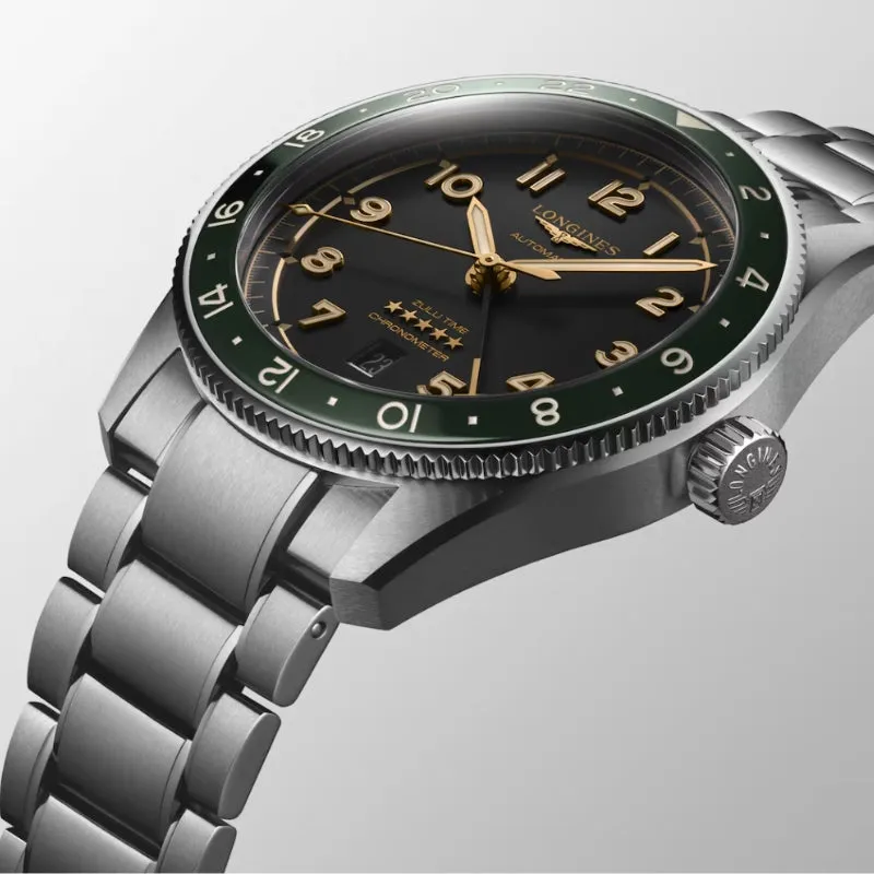 Longines Spirit Zulu Time Green Bezel GMT - L3.812.4.63.6