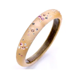 Lucite Bangle with with Swarovski Crystals
