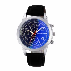 Mens Watches Luxury Faux Crocidile Leather Quartz Watch Famous Brand Men Blue Ray Glass Wristwatch Sport Watches relogio hour