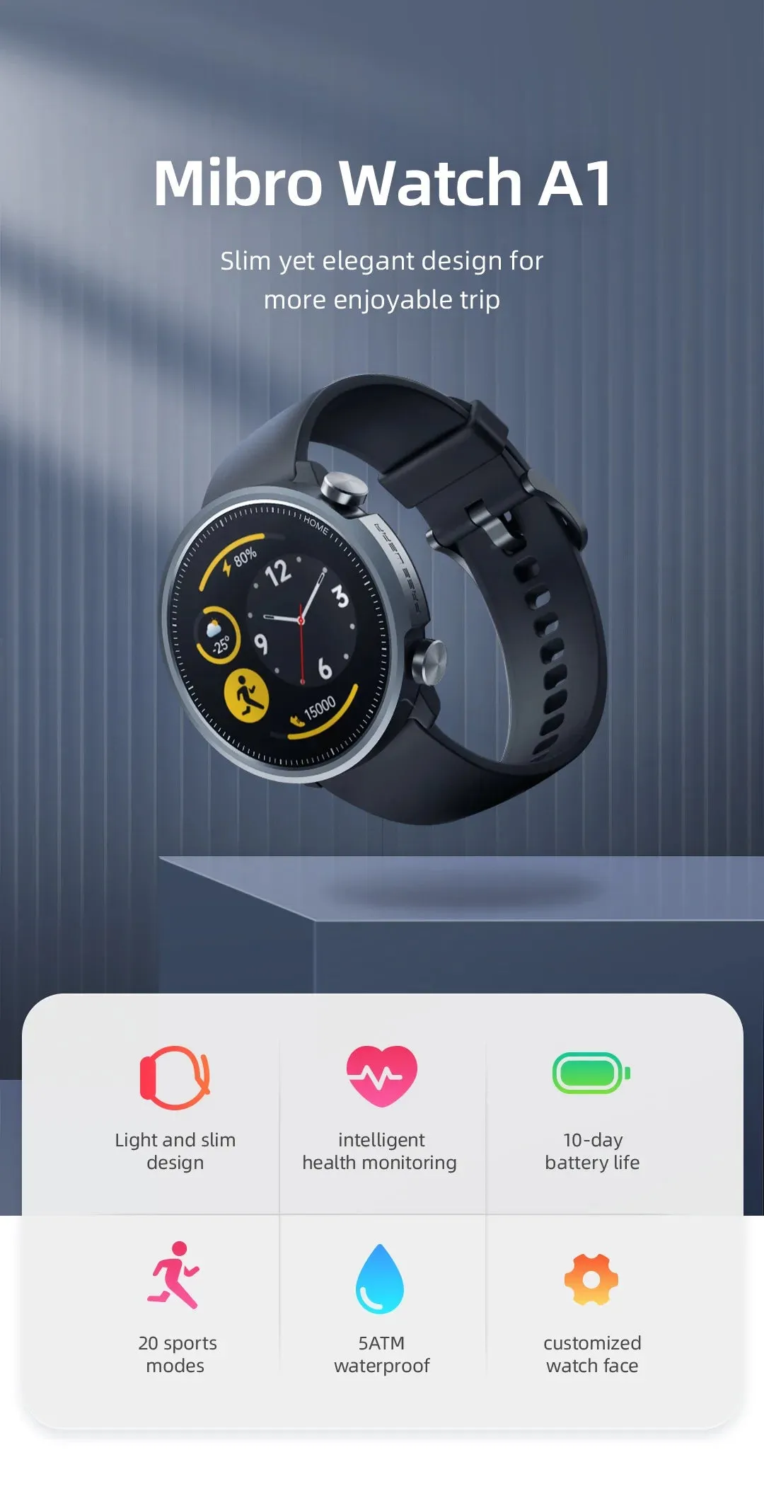 MIBRO Watch A1 1.28" HD Display Sport Smart Watch