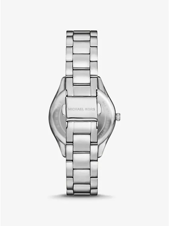 Michael Kors Mini Lauryn Ladies Silver-Tone Watch and Jewelry Gift Set