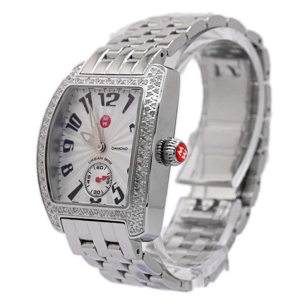 Michele Ladies Deco Day Stainless Steel 33mm Chronograph MOP Stick Dial Watch Reference #: MW06P01A1025
