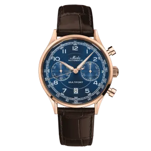 Mido Multifort Patrimony Chronograph Blue Dial Men's Watch M0404273604200