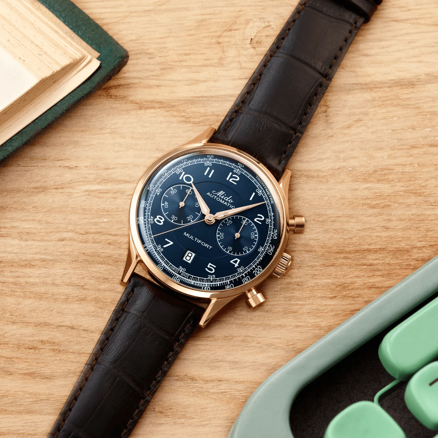 Mido Multifort Patrimony Chronograph Blue Dial Men's Watch M0404273604200