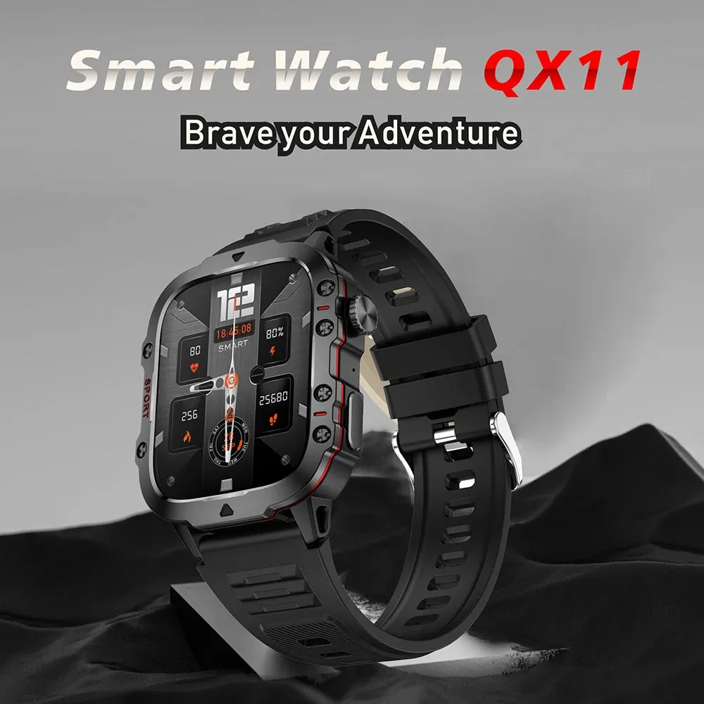 Military Quality Health Monitor Sport Smart Watch 3ATM Waterproof Outdoor Fitness Tracker Heart Rate Monitor Bluetooth Call Smartwatch For Android IOS