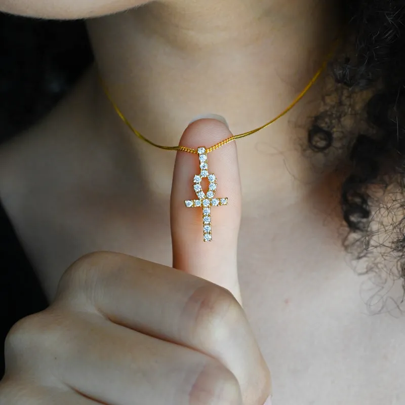 Mini Ankh Pendant in Sterling Silver