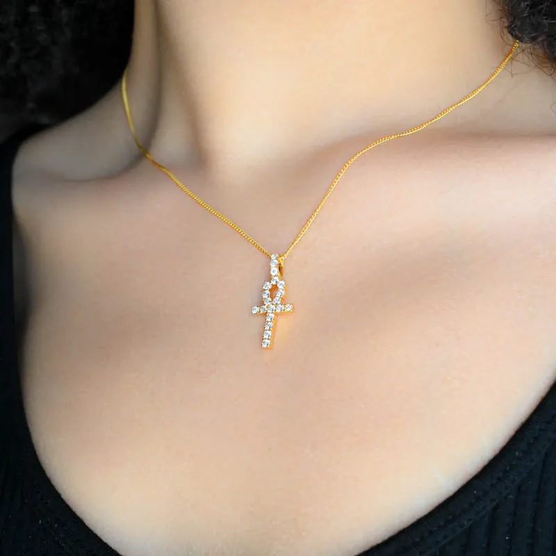 Mini Ankh Pendant in Sterling Silver