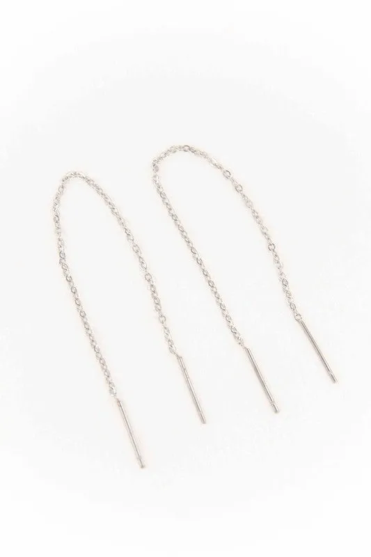 Mini Needle Drop Earrings