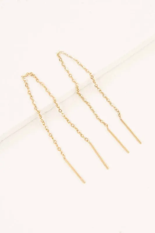 Mini Needle Drop Earrings