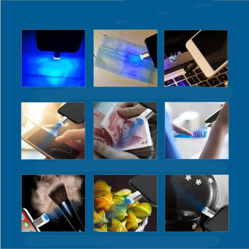 Miniature Instant Sterilizer Ultraviolet Sterilization Efficient LED Light Mobile Phone USB Interface Sterilization Tool
