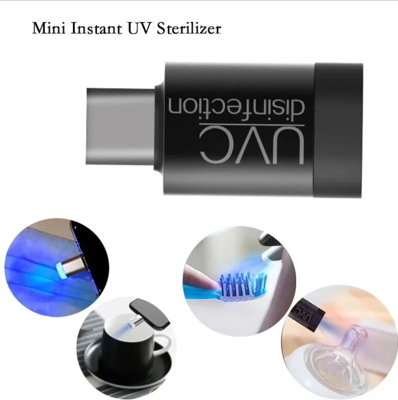 Miniature Instant Sterilizer Ultraviolet Sterilization Efficient LED Light Mobile Phone USB Interface Sterilization Tool