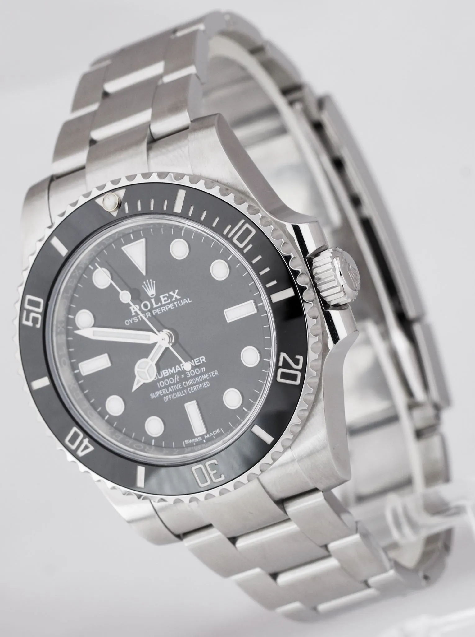 MINT 2015 Rolex Submariner No-Date Stainless Steel 40mm Ceramic Watch 114060 B P