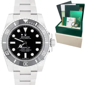 MINT 2015 Rolex Submariner No-Date Stainless Steel 40mm Ceramic Watch 114060 B P