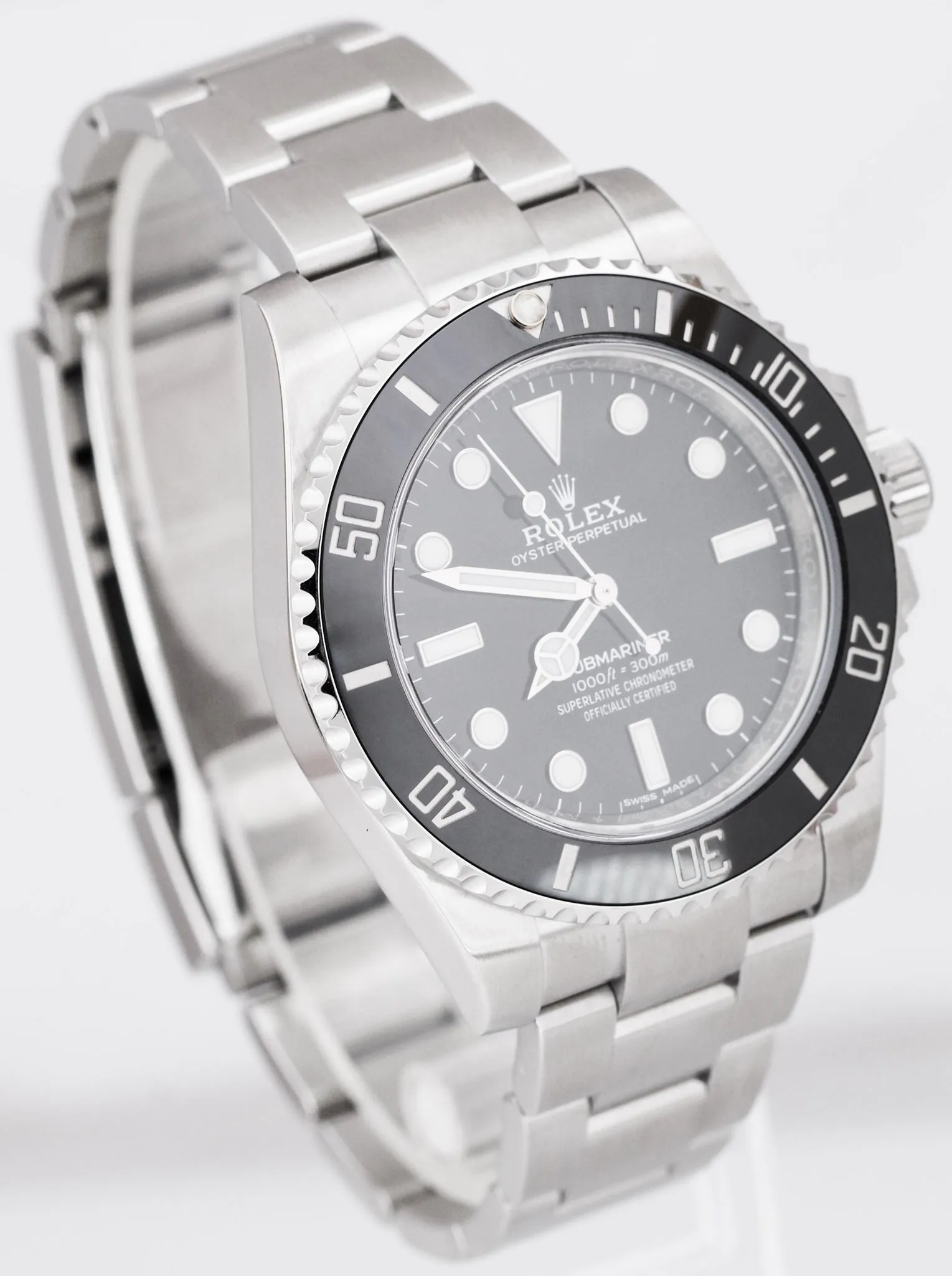 MINT 2015 Rolex Submariner No-Date Stainless Steel 40mm Ceramic Watch 114060 B P