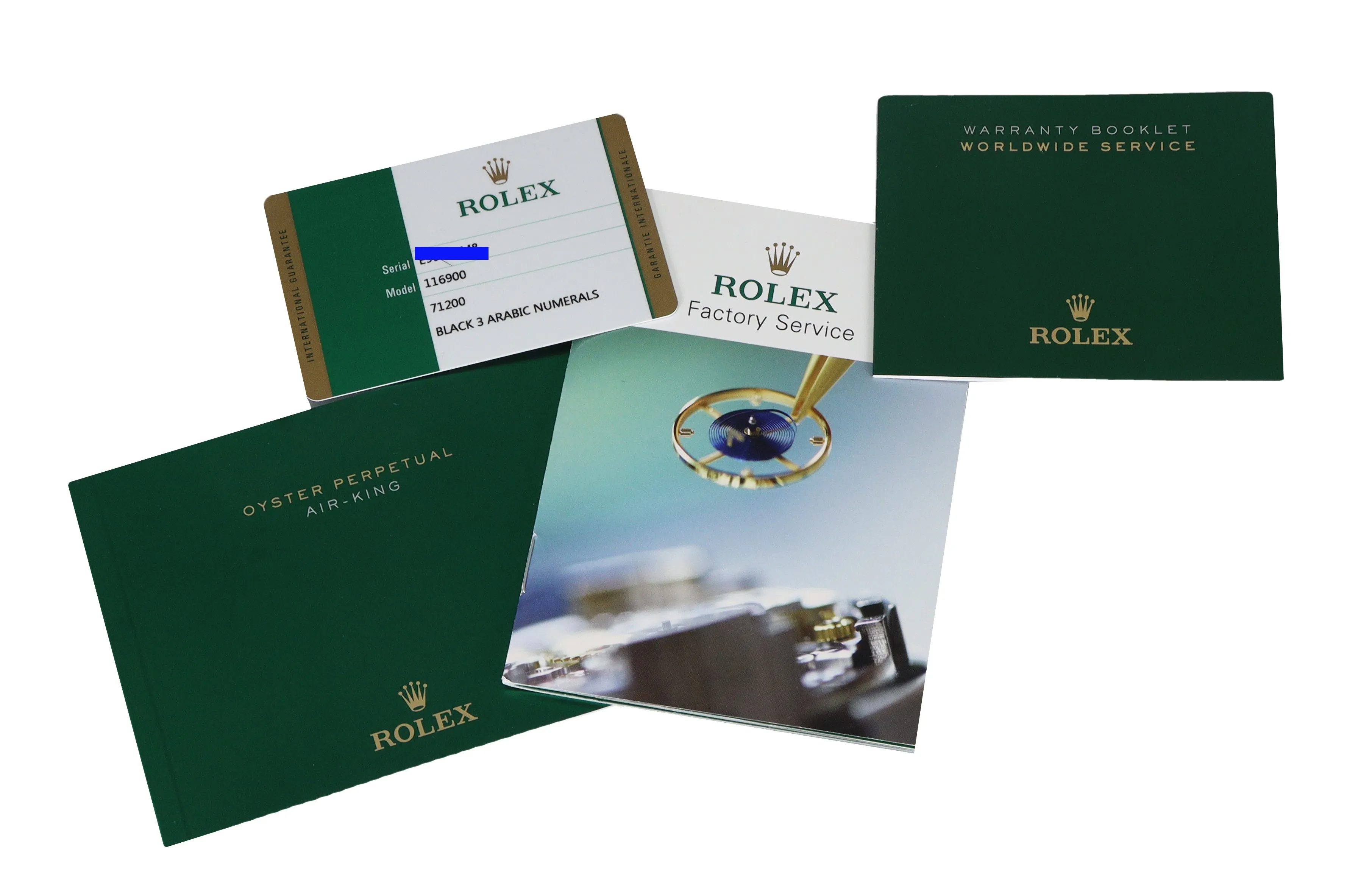 MINT 2016 Rolex Air-King 40mm Green Yellow Black Arabic Stainless Steel 116900