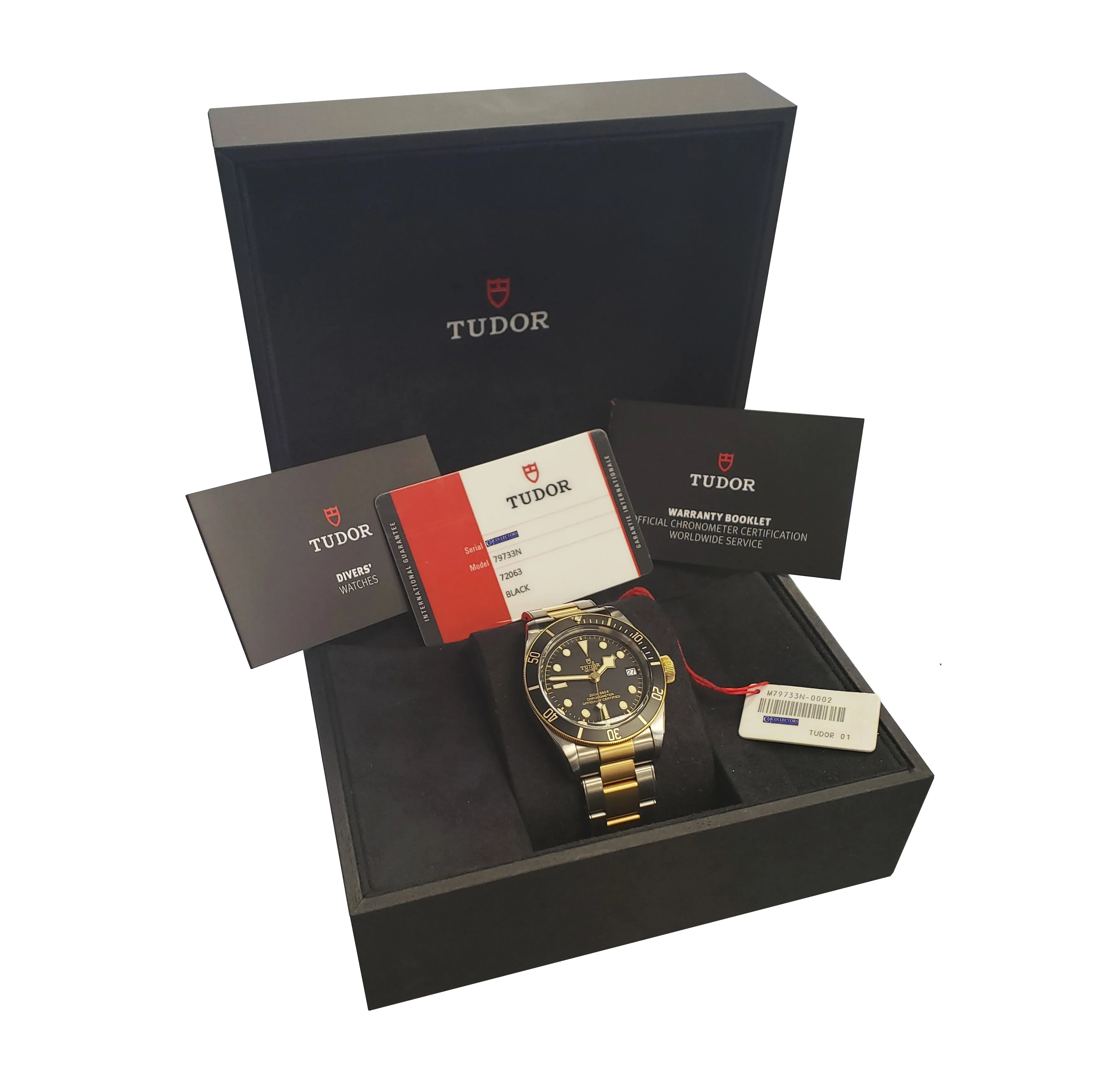MINT 2019 Tudor Black Bay Heritage Two-Tone Stainless Black 41mm Watch 79733N