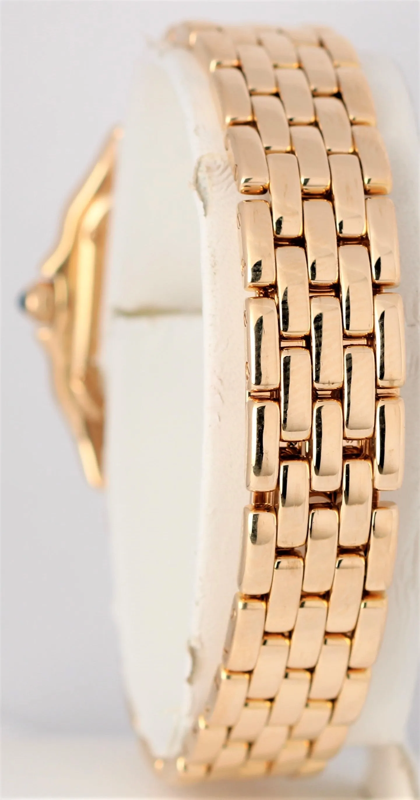 MINT Ladies Cartier Panthere Quartz 18k Yellow Gold Champagne 22mm 8057917 Watch