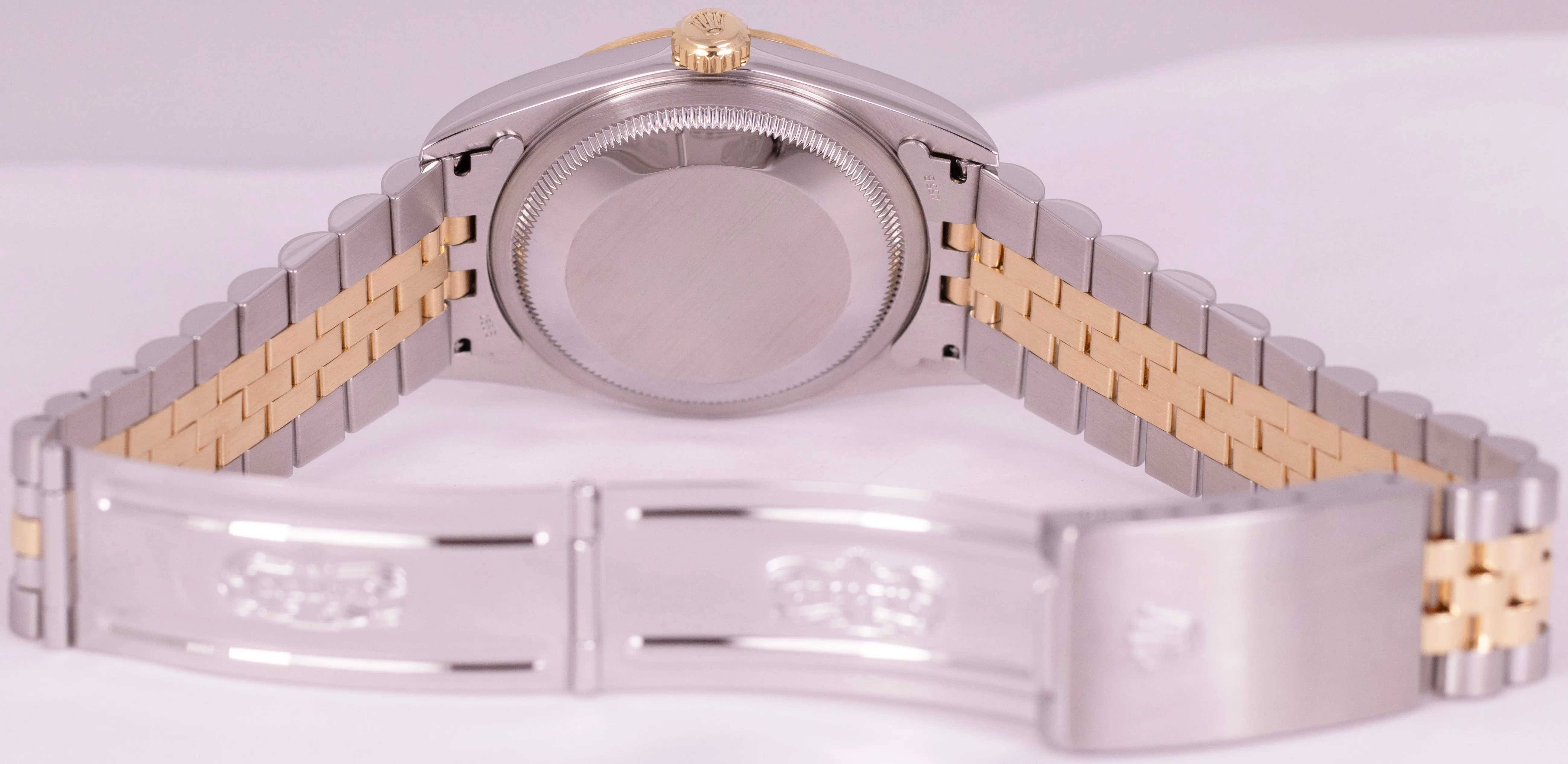 MINT Rolex DateJust 36mm Blue Yellow Gold Stainless Steel Jubilee Watch 16233