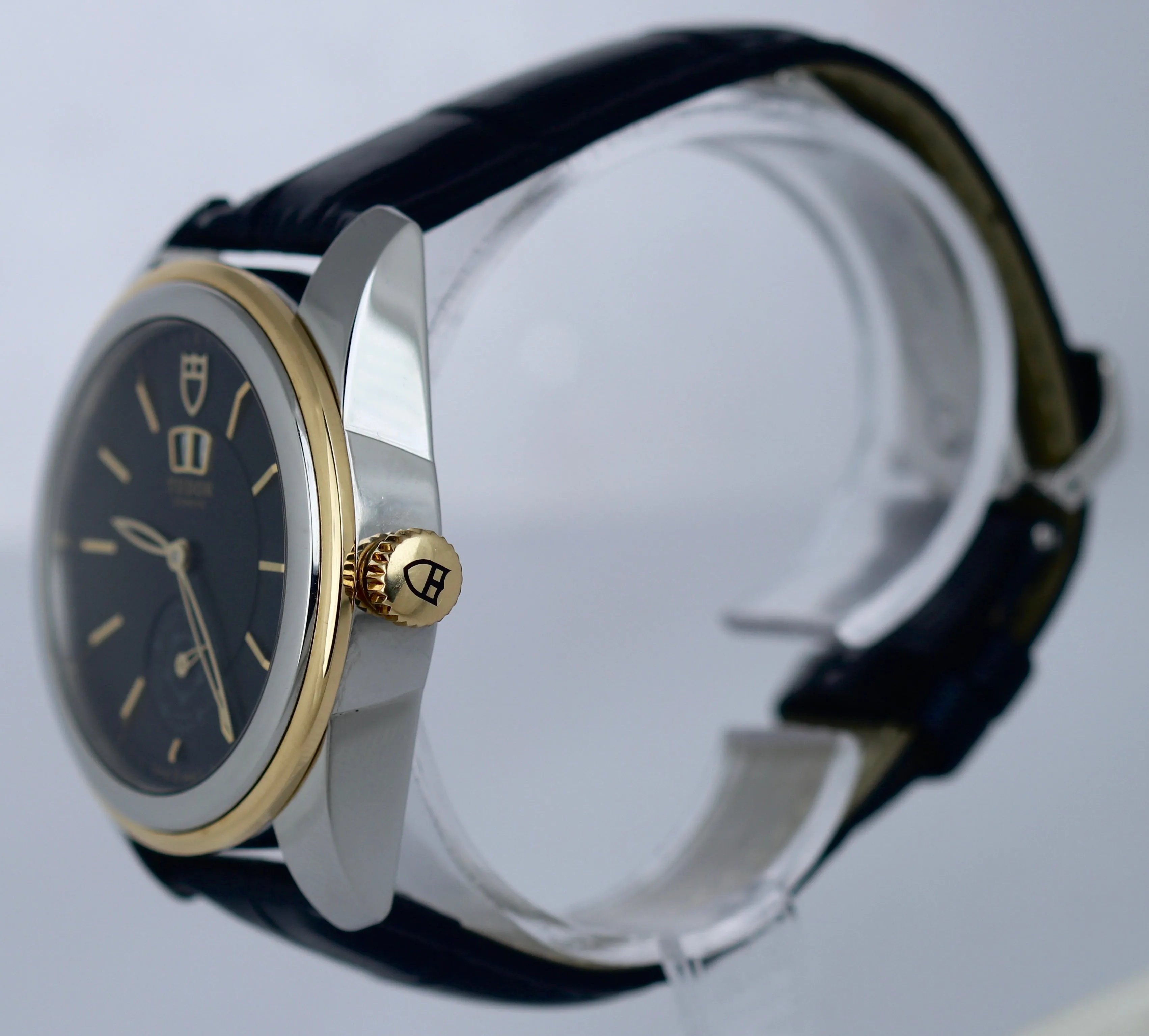 MINT Tudor Glamour Double Date 42mm Two Tone Stainless 57003 Black 42mm Watch