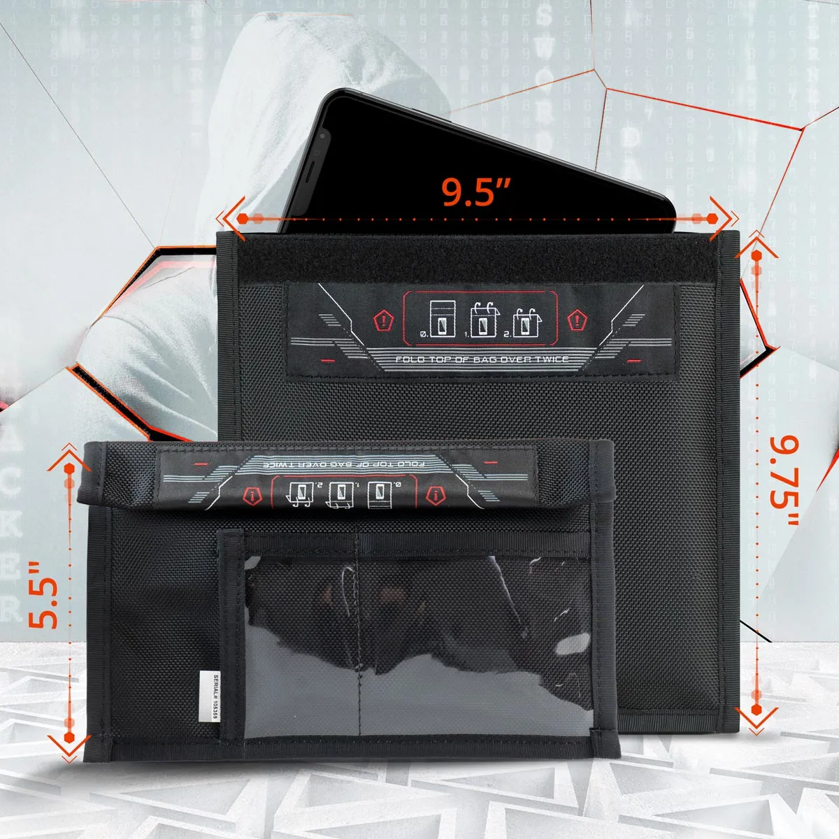 Mission Darkness™ Non-Window Faraday Bag for Phones